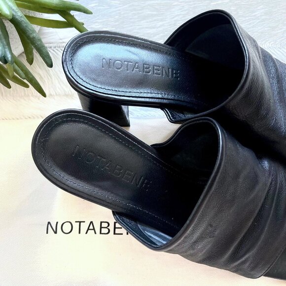 Notabene Copenhagen ‘Ariana II’ Black Square Toe Mule Sandal - Picture 6 of 11